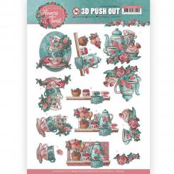 3D-Stanzbogen - Yvonne Creations - Flowers with a Twist- Tea Time 