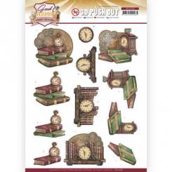 3D-Stanzbogen - Yvonne Creations - Good old day's - Uhr 