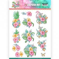 3D-Stanzbogen - Yvonne Creations - Happy Tropics - Tropische Blumen 