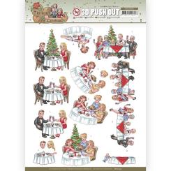 3D-Stanzbogen - Yvonne Creations - The Heart of Christmas - Weihnachtsessen 