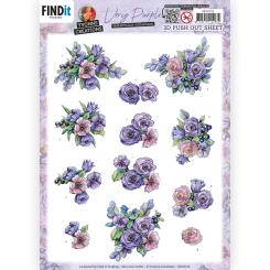 3D-Stanzbogen - Yvonne Creations - Very Purple - Blaubeeren 