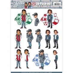 3D-Stanzbogen - Yvonne Creations - Wild Boys - Chill time 