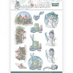 3D-Stanzbogen - Yvonne Creations - Winter Time - Ski 