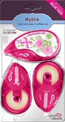 3L MyStik Permanent Streifen, Handabroller & 2 Nachfüllsets mit je 10m Klebeband 