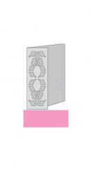 4 A6 Karte dekorativ Lilie halb lachs 