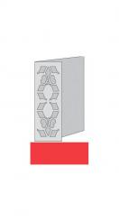 4 A6 Karte dekorativ Lilie halb rot 