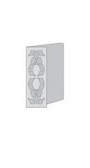 4 A6 Karte dekorativ Lilie halb weiss 