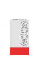 4 A6 Karte dekorativ Lilie rot 