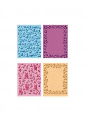 4 Cuttlebug Embossing-Schablone freshly picked 