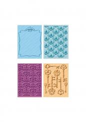 4 Cuttlebug Embossing-Schablone sentimentals 