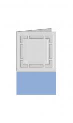 4 Karte Quadratisch Banner hellblau 