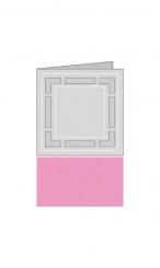 4 Karte Quadratisch Banner lachs 