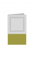 4 Karte Quadratisch Banner olivgrün 