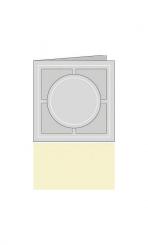 4 Karte rund Banner elfenbein 