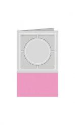 4 Karte rund Banner lachs 