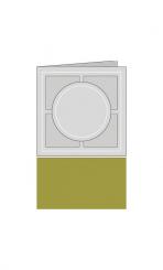 4 Karte rund Banner olivgrün 