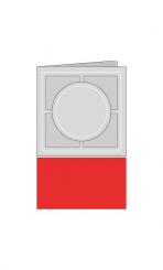 4 Karte rund Banner rot 