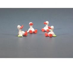 4 Keramik Süsse Mini Enten 2,5cm 