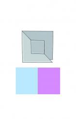 4 Quadrat Karte Quadr. hellblau-lila 