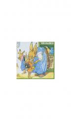 4 Servietten Häschen - Auf in die Schule 