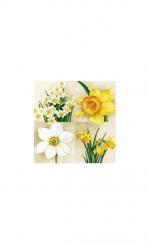 4 Servietten Oster Blumen 