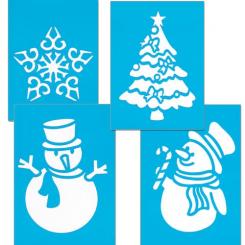 4 Stencil Schablone 10x15cm - Winter 