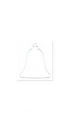 5 Kunststoffhänger Acryl Glocke 8,5cm 