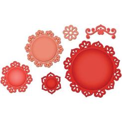 Spellbinders Shapeabilities Stanz- & Prägeschablone Floral Doily Motifs 6 Stanzer 
