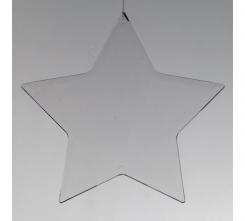 6 Kunststoffhänger Stern 8cm 