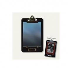 7Gypsies - Clip Rahmen mit Glasscheibe kupfer-schwarz Rand / 1 ST 