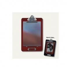 7Gypsies - Clip Rahmen mit Glasscheibe silber-rot Rand / 1 ST 