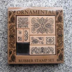 9 tlg. Plaid Stempelset Ornamental 