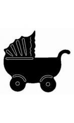 Accucut Zip'eCuts Stanzer Everyday Kinderwagen 6,4X7,3CM 