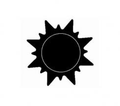 Accucut Zip'eCuts Stanzer Vintage Sonne 5,4X5,1CM 