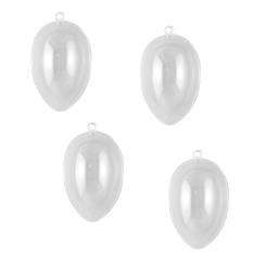Acryl-Ei 4er Set transparent 6.3 x 4.5cm 6.3 x 4.5cm