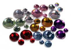 Acryl Strass-Steine versch. Größen und Farben rund ca. 2000 Stück 
