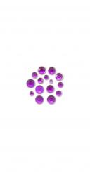 Acryl Strassteine flach amethyst ca.300 Stk. 