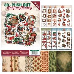 3D Stanzbogen Buch A4 Christmas Wonders Nr. 64 - 24 3D Motiv & 8 Hintergrundpapiere 