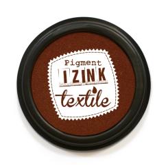 Aladine IZINK Pigment Stempelkissen - Textil Wood / Braun Wood / Braun