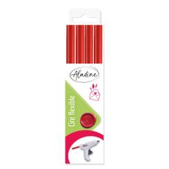 Aladine Siegelwachs-Stangen - 4 Stück - ø 12mm, 17,5cm lang Rot Rot