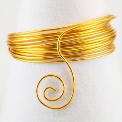 Aluminiumdraht Aludraht 1,5mm x 5m ELOXIERT Gold Gold