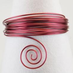 Aluminiumdraht Aludraht 1mm x 10m Eloxiert Dunkelrot Dunkelrot