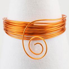 Aluminiumdraht Aludraht 1mm x 10m Eloxiert Saffron Orange Saffron Orange