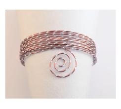 Aluminiumdraht Aludraht Diamond cut Effekt 2mm x 5m, ELOXIERT Brown Brown