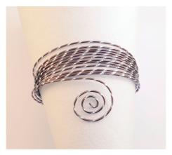 Aluminiumdraht Aludraht Diamond cut Effekt 2mm x 5m, ELOXIERT Chocolate Chocolate