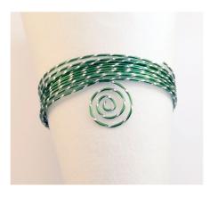 Aluminiumdraht Aludraht Diamond cut Effekt 2mm x 5m, ELOXIERT Dark green Dark green