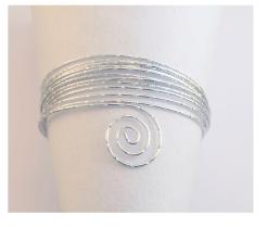 Aluminiumdraht Aludraht Diamond cut Effekt 2mm x 5m, ELOXIERT Silber Silber