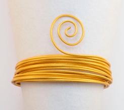 Aluminiumdraht,  Aludraht Eloxiert ! Embossed 2mm x 5m Gold Gold