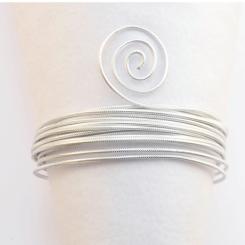 Aluminiumdraht,  Aludraht Eloxiert ! Embossed 2mm x 5m Silber Silber