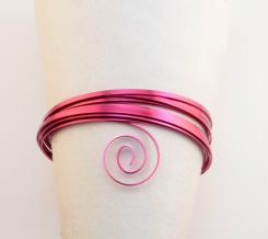 Aluminiumdraht Aludraht Eloxierter ! Flach flat 3x1mm x 5m Strong pink Strong pink